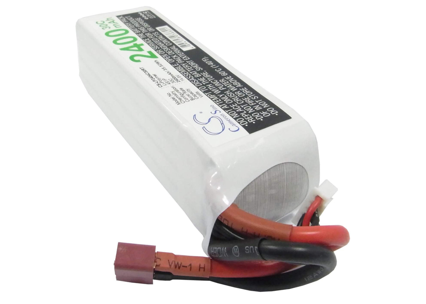 14.8V, 2400mAh, Li-Polymer Battery fits Cameron Sino, RC Helicopters Cs-lp2404c30rt, 35.52Wh