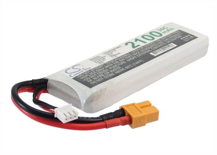 7.4V, 2100mAh, Li-Polymer Battery fits Cameron Sino, RC Helicopters Cs-lp2102c30r5, 15.54Wh