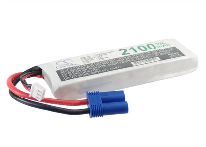 7.4V, 2100mAh, Li-Polymer Battery fits Cameron Sino, RC Helicopters Cs-lp2102c30r4, 15.54Wh