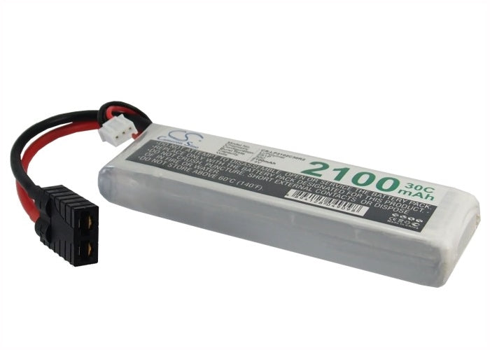 7.4V, 2100mAh, Li-Polymer Battery fits Cameron Sino, RC Helicopters Cs-lp2102c30r2, 15.54Wh