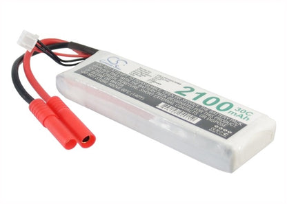 7.4V, 2100mAh, Li-Polymer Battery fits Cameron Sino, RC Helicopters Cs-lp2102c30r8, 15.54Wh