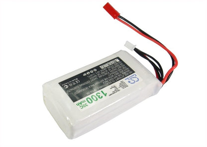 11.1V, 1300mAh, Li-Polymer Battery fits Cameron Sino, RC Planes Cs-lp1303c30rt, 14.43Wh