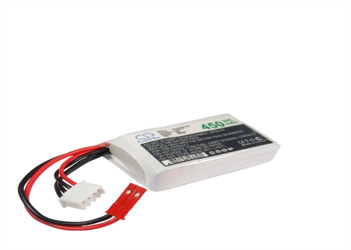 11.1V, 450mAh, Li-Polymer Battery fits Cameron Sino, RC Planes Cs-lp4503c30rt, 4.995Wh