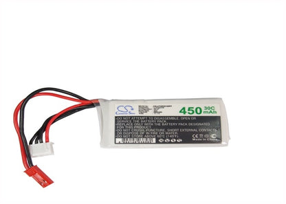 11.1V, 450mAh, Li-Polymer Battery fits Cameron Sino, RC Planes Cs-lp4503c30rt, 4.995Wh