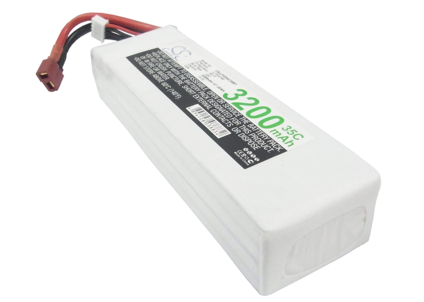 14.8V, 3200mAh, Li-Polymer Battery fits Cameron Sino, RC Planes Cs-lp3204c35rt, 47.36Wh