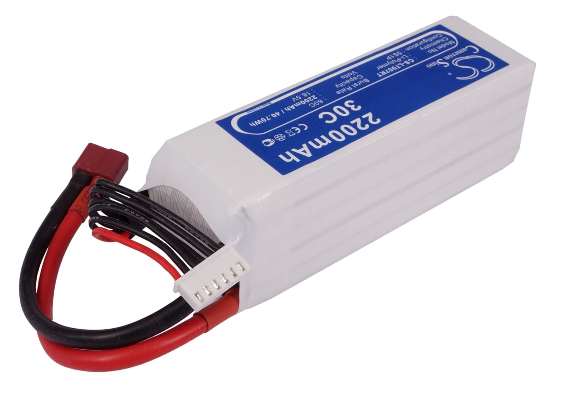 18.5V, 2200mAh, Li-Polymer Battery fits Cameron Sino, RC Planes Cs-lt957rt, 40.7Wh