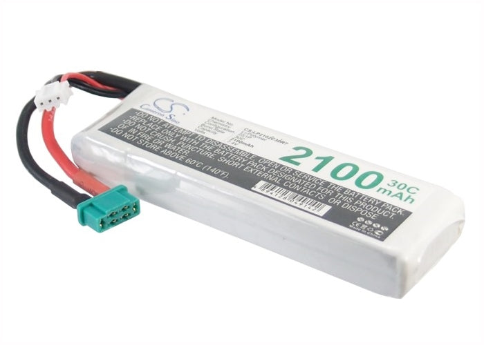 7.4V, 2100mAh, Li-Polymer Battery fits Cameron Sino, RC Planes Cs-lp2102c30r7, 15.54Wh