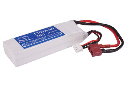 7.4V, 1550mAh, Li-Polymer Battery fits Cameron Sino, RC Robot Cs-lt932rt, 11.47Wh