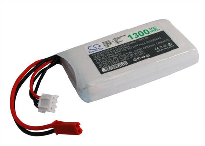 7.4V, 1300mAh, Li-Polymer Battery fits Cameron Sino, RC Robot Cs-lp1302c30rt, 9.62Wh