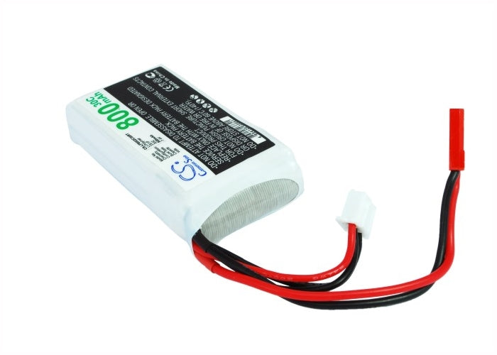7.4V, 800mAh, Li-Polymer Battery fits Cameron Sino, RC Robot Cs-lp8002c30rt, 5.92Wh