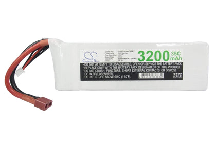 14.8V, 3200mAh, Li-Polymer Battery fits Cameron Sino, RC Robot Cs-lp3204c35rt, 47.36Wh