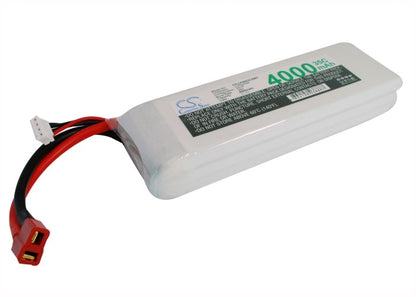 11.1V, 4000mAh, Li-Polymer Battery fits Cameron Sino, RC Robot Cs-lp4003c35rt, 44.4Wh