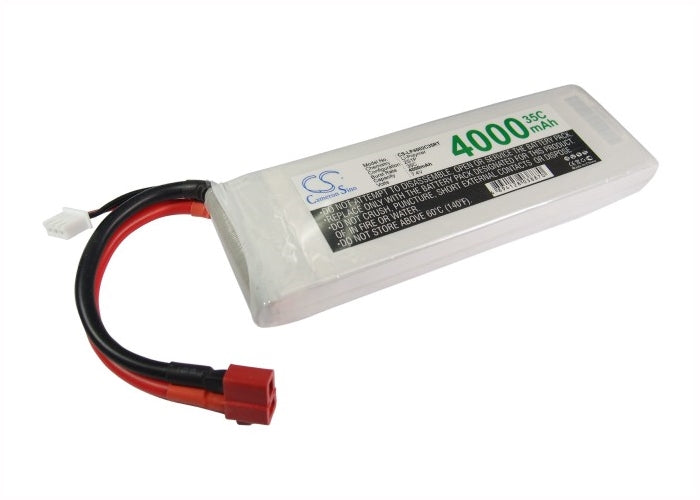 7.4V, 4000mAh, Li-Polymer Battery fits Cameron Sino, RC Robot Cs-lp4002c35rt, 29.6Wh