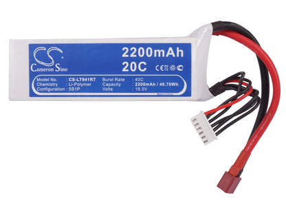 18.5V, 2200mAh, Li-Polymer Battery fits Cameron Sino, RC Robot Cs-lt941rt, 40.7Wh