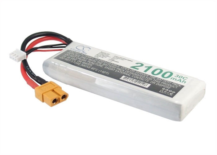 7.4V, 2100mAh, Li-Polymer Battery fits Cameron Sino, RC Robot Cs-lp2102c30r5, 15.54Wh
