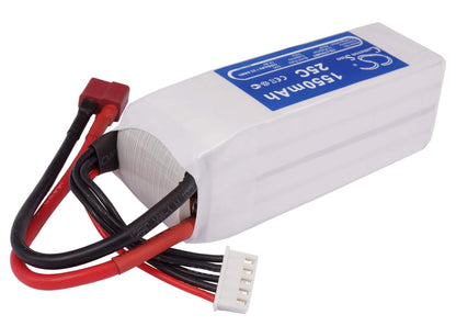 14.8V, 1550mAh, Li-Polymer Battery fits Cameron Sino, RC Tanks Cs-lt934rt, 22.94Wh