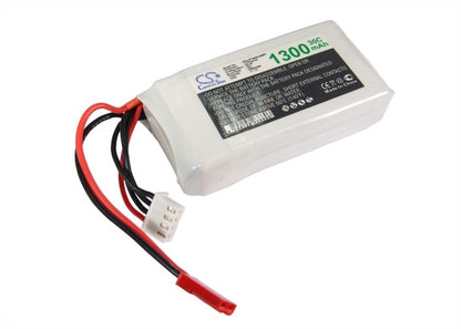 11.1V, 1300mAh, Li-Polymer Battery fits Cameron Sino, RC Tanks Cs-lp1303c30rt, 14.43Wh