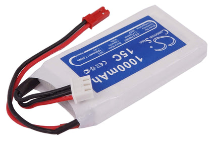 7.4V, 1000mAh, Li-Polymer Battery fits Cameron Sino, RC Tanks Cs-lt925rt, 7.4Wh