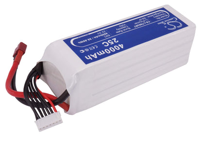 22.2V, 4000mAh, Li-Polymer Battery fits Cameron Sino, RC Tanks Cs-lt983rt, 88.8Wh