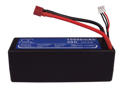 7.4V, 10000mAh, Li-Polymer Battery fits Cameron Sino, RC Tanks Cs-lt918rt, 74Wh