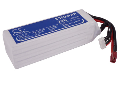 22.2V, 3300mAh, Li-Polymer Battery fits Cameron Sino, RC Tanks Cs-lt979rt, 73.26Wh