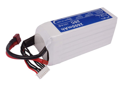 22.2V, 2600mAh, Li-Polymer Battery fits Cameron Sino, RC Tanks Cs-lt963rt, 57.72Wh