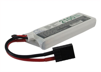 7.4V, 2100mAh, Li-Polymer Battery fits Cameron Sino, RC Tanks Cs-lp2102c30r2, 15.54Wh