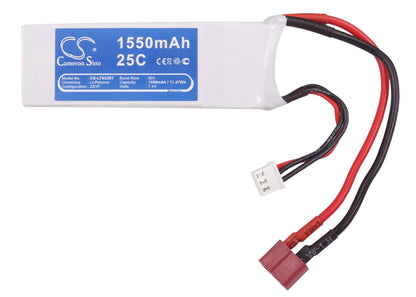 7.4V, 1550mAh, Li-Polymer Battery fits Cameron Sino, RC Trains Cs-lt932rt, 11.47Wh