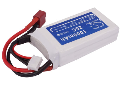 11.1V, 1000mAh, Li-Polymer Battery fits Cameron Sino, RC Trains Cs-lt928rt, 11.1Wh