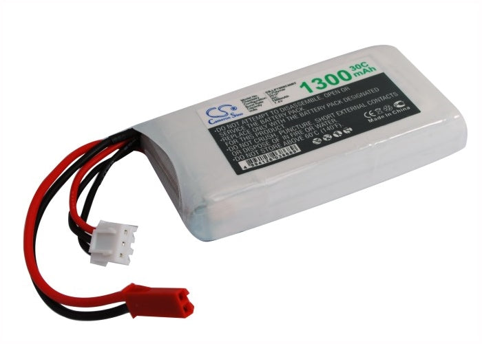 7.4V, 1300mAh, Li-Polymer Battery fits Cameron Sino, RC Trains Cs-lp1302c30rt, 9.62Wh