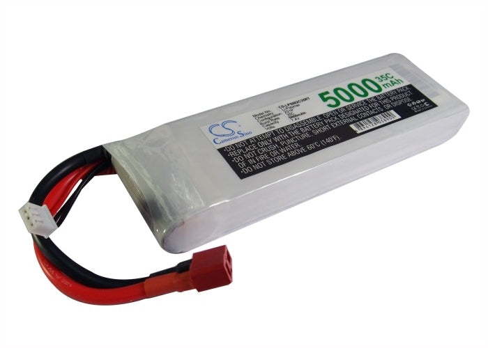 7.4V, 5000mAh, Li-Polymer Battery fits Cameron Sino, RC Trains Cs-lp5002c35rt, 37Wh