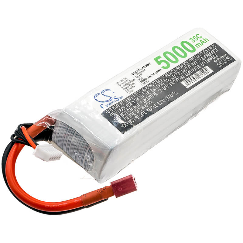 14.8V, 5000mAh, Li-Polymer Battery fits Cameron Sino, RC Trains Cs-lp5004c35rt, 74Wh