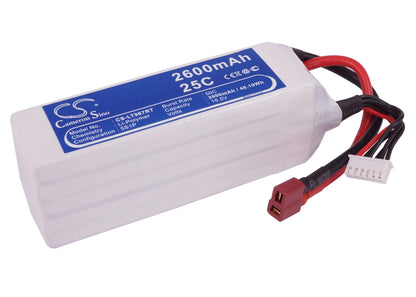 18.5V, 2600mAh, Li-Polymer Battery fits Cameron Sino, RC Trains Cs-lt967rt, 48.1Wh