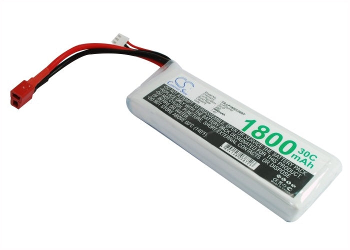 7.4V, 1800mAh, Li-Polymer Battery fits Cameron Sino, RC Trains Cs-lp1802c30rt, 13.32Wh