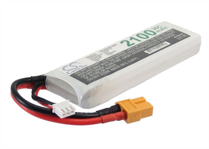 7.4V, 2100mAh, Li-Polymer Battery fits Cameron Sino, RC Trains Cs-lp2102c30r5, 15.54Wh
