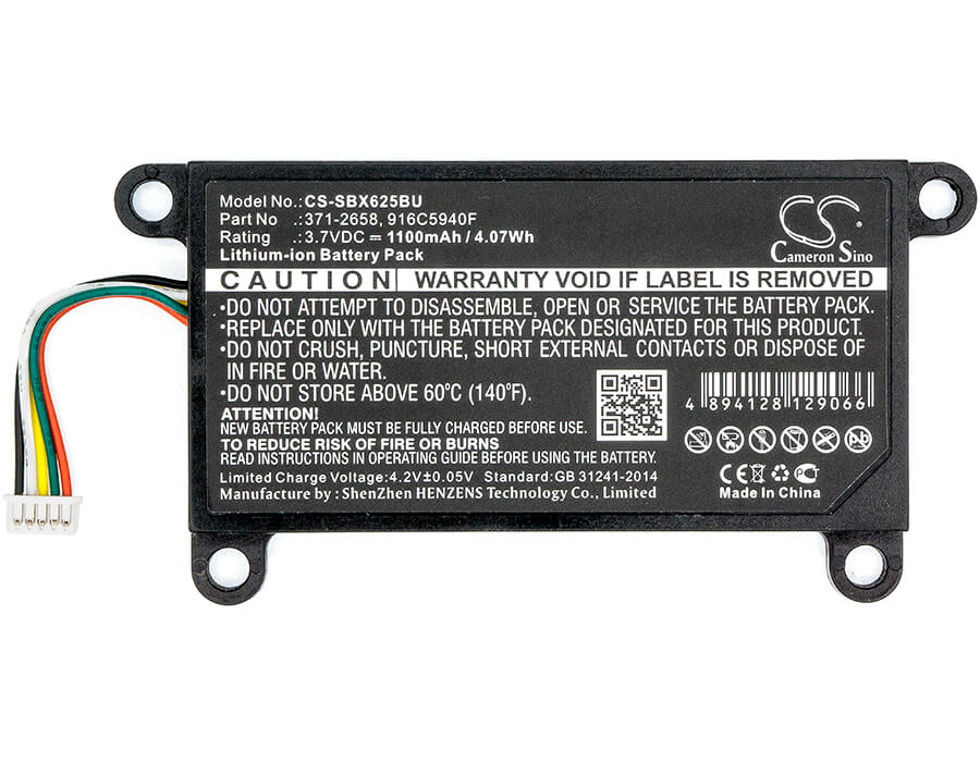 3.7V, 1100mAh, Li-ion Battery fits Sun, Blade Raid Card 5, Blade X6250, 4.07Wh