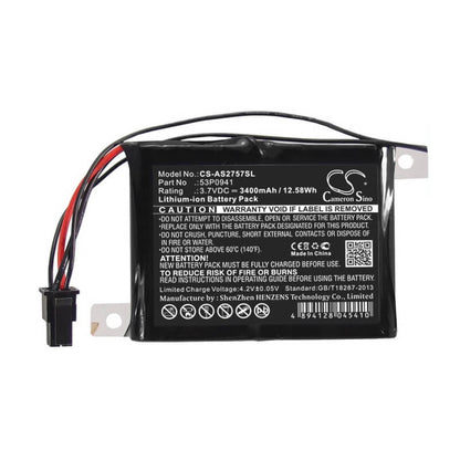 3.7V, 3400mAh, Li-ion Battery fits Ibm, As400 Iseries 2757, 12.58Wh