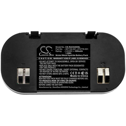 3.6V, 500mAh, Ni-MH Battery fits Hp, 201201-001, 201201-371, 1.8Wh