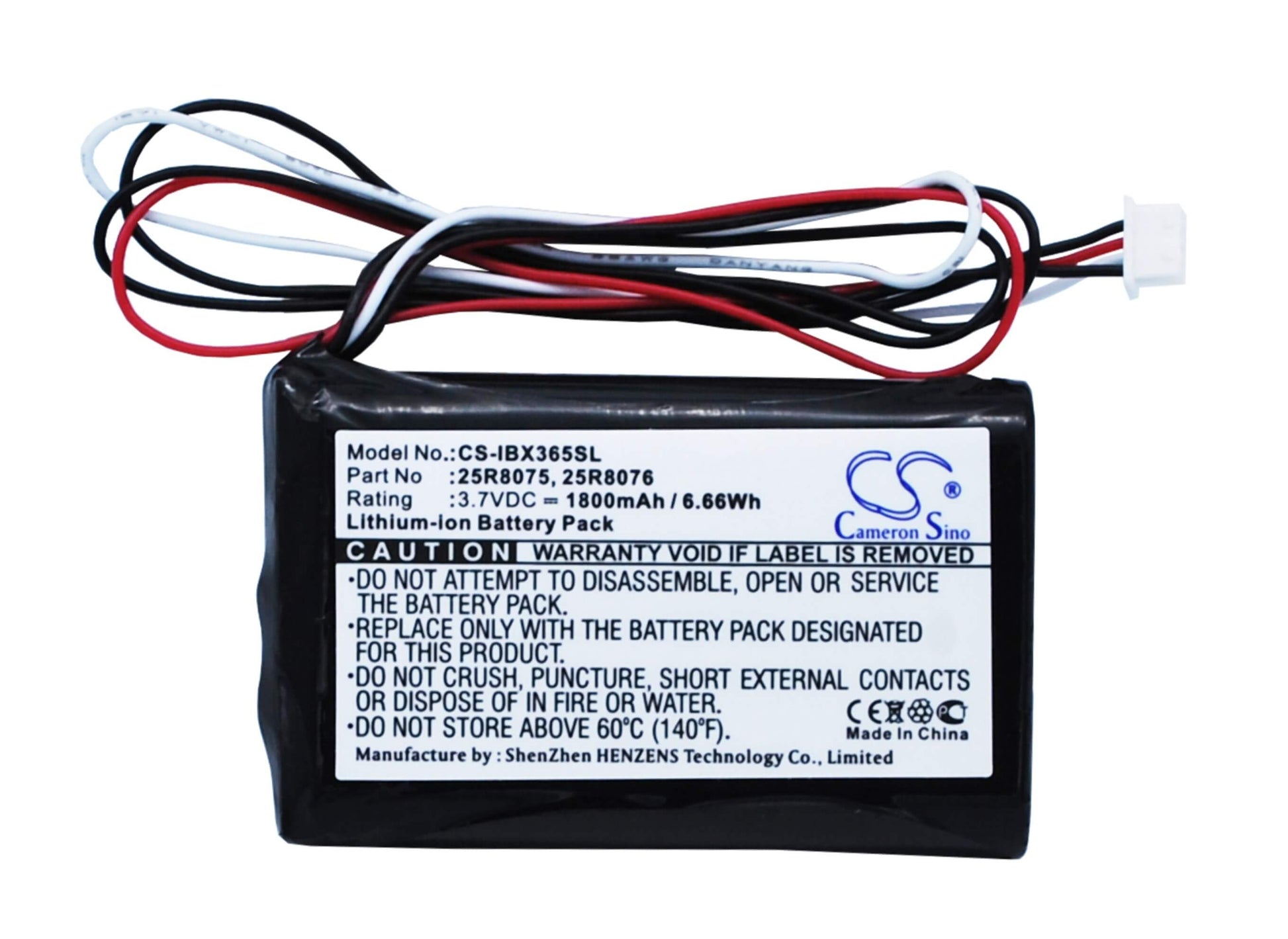 3.7V, 1800mAh, Li-ion Battery fits Ibm, Abt-200, Serveraid 8k Sas Raid Controll, 6.66Wh