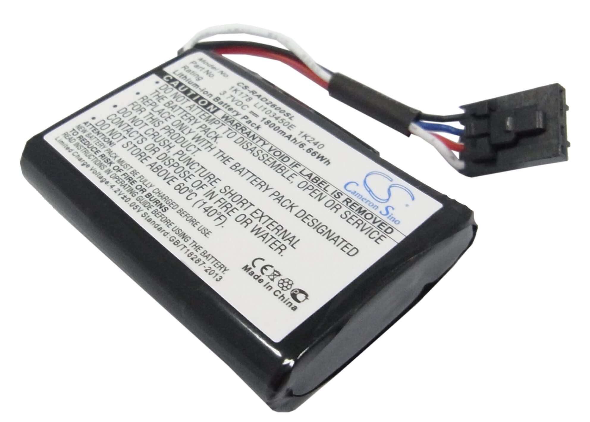 3.7V, 1800mAh, Li-ion Battery fits Unisys Aquanta, Es2600, Es3020, 6.66Wh