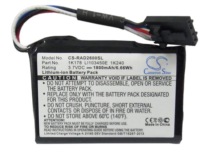 3.7V, 1800mAh, Li-ion Battery fits Unisys Aquanta, Es2600, Es3020, 6.66Wh