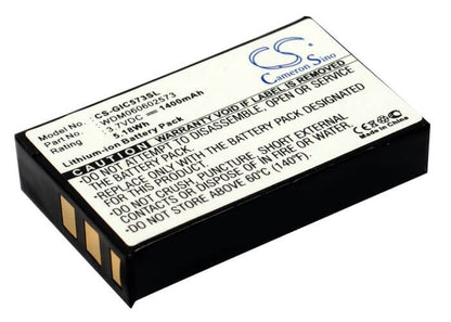 3.7V, 1400mAh, Li-ion Battery fits Gigabyte, Gc-ramdisk, Gc-ramdisk 1.1, 5.18Wh