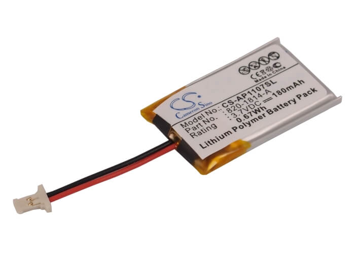 3.7V, 180mAh, Li-Polymer Battery fits Apple, A1107 17", Powerbook G4, 0.666Wh