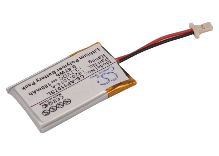 3.7V, 180mAh, Li-Polymer Battery fits Apple, A1107 17", Powerbook G4, 0.666Wh