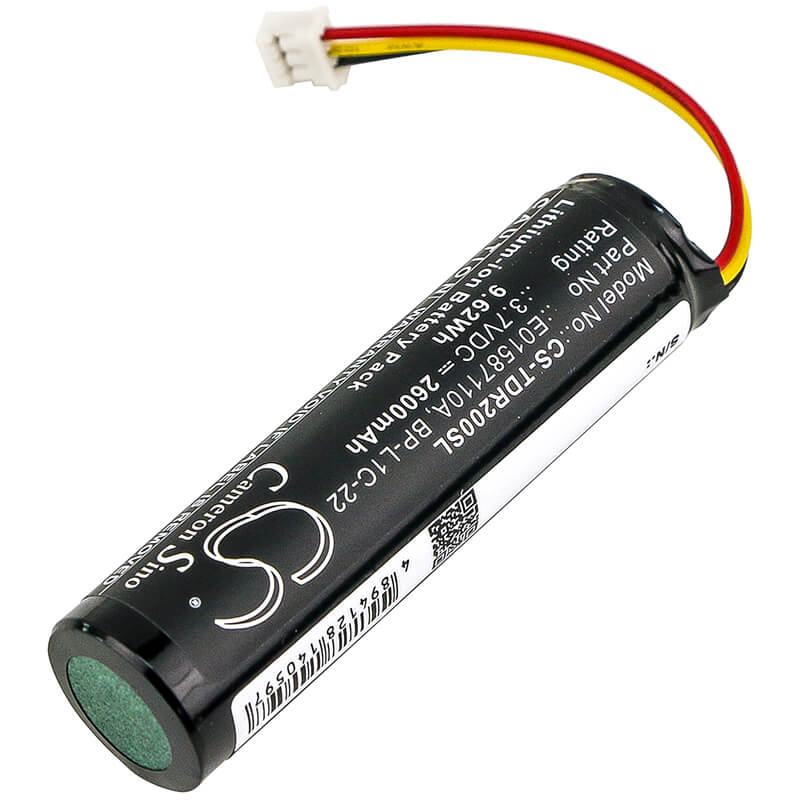 3.7V, 2600mAh, Li-ion Battery fits Tascam, Mp-gt1, 9.62Wh