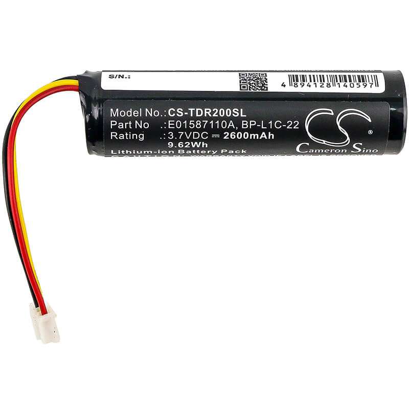 3.7V, 2600mAh, Li-ion Battery fits Tascam, Mp-gt1, 9.62Wh