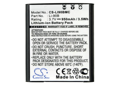 Recorder 3.7V, 950mAh, Li-ion Battery fits Olympus, Ds-9000, Ds-9500, 3.515Wh
