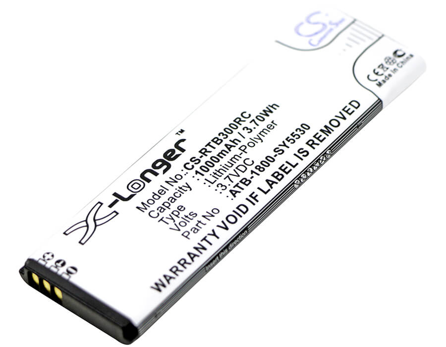 3.7V, 1000mAh, Li-Polymer Battery fits Rti, T1, T2+, 3.7Wh