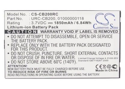 3.7V, 1850mAh, Li-ion Battery fits Sonos, Cb200, Cb200wr1, 6.845Wh