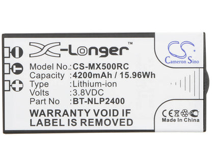 3.8V, 4200mAh, Li-ion Battery fits Urc, Mx-5000, 15.96Wh